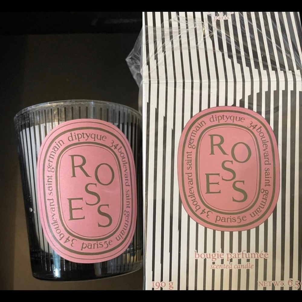 Diptyque dancing ovals rose candle